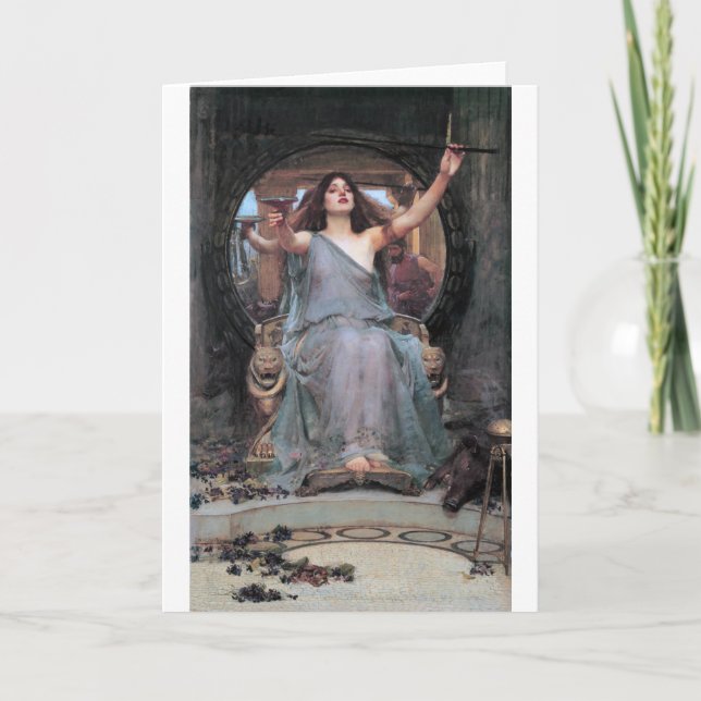 Circe Offering the Cup to Odysseus, Waterhouse Card (Front)