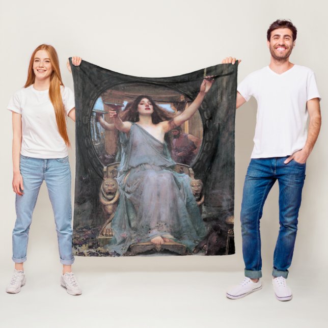 Circe Offering the Cup to Odysseus, Waterhouse Fleece Blanket (In Situ)