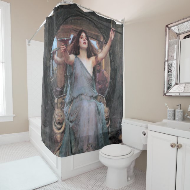 Circe Offering the Cup to Odysseus, Waterhouse Shower Curtain (In Situ)