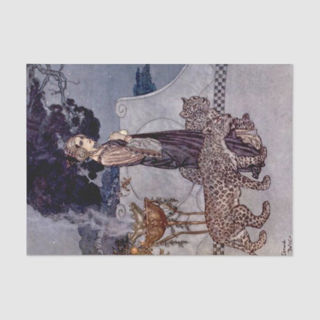 “Circe With Leopards” by Edmund Dulac Tissue Paper (Front)
