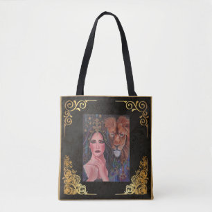 Circe with Lion by Renee Lavoie Tote Bag