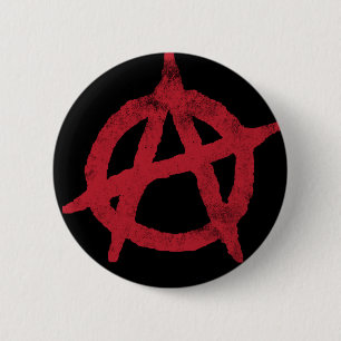 'circle a' anarchy symbol 6 cm round badge