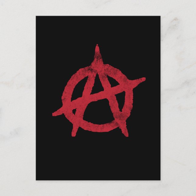 'circle a' anarchy symbol postcard (Front)