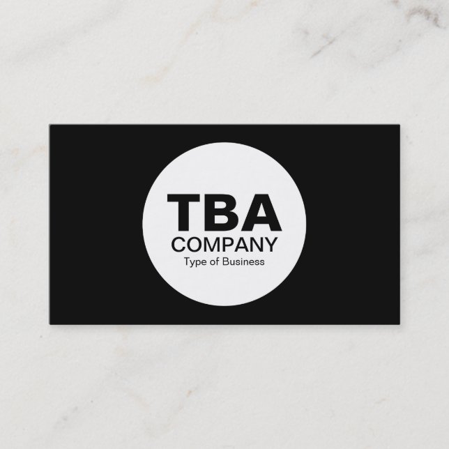 Circle (Alt Version) - Black Business Card (Front)
