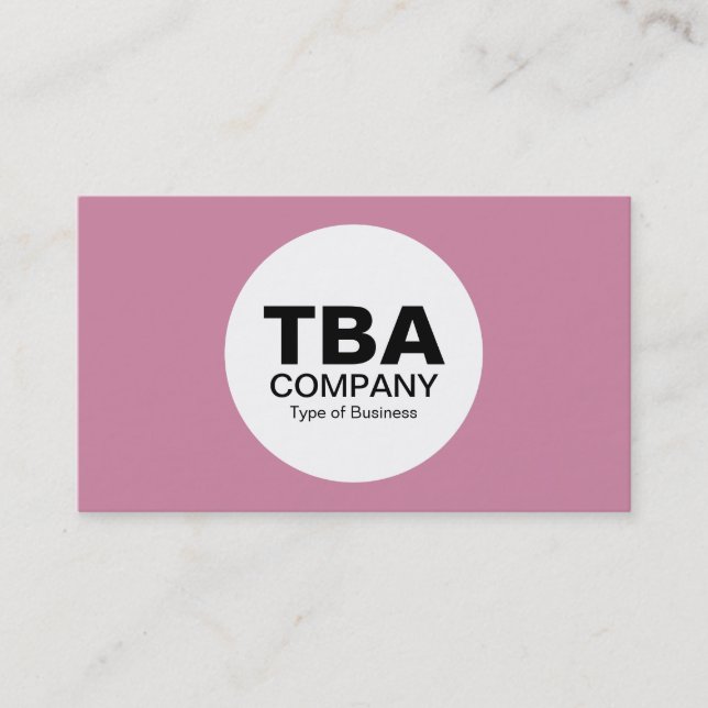 Circle (Alt Version) - Cashmere Rose cf86a3 Business Card (Front)
