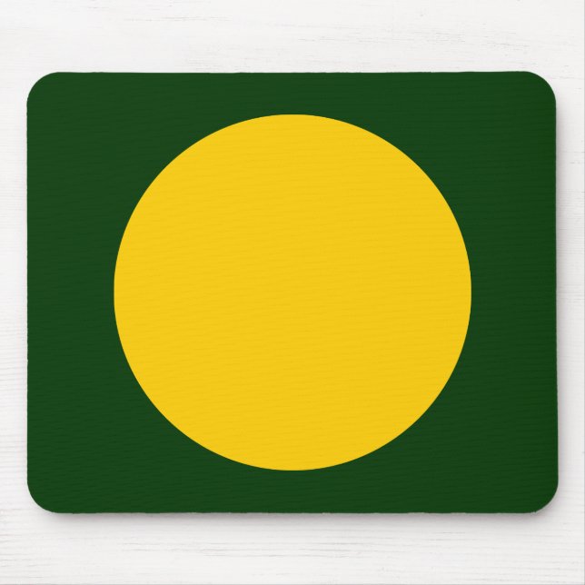 Circle - Amber with Dk Green Mouse Pad (Front)