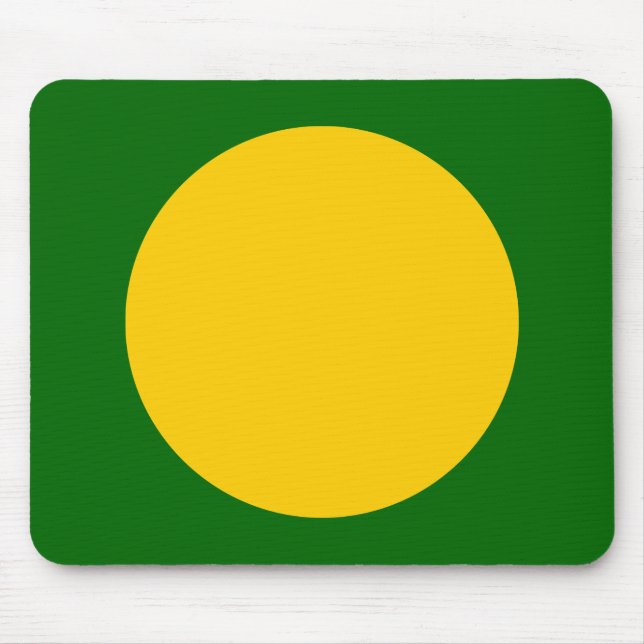 Circle - Amber with Dp Grass Green Mouse Pad (Front)