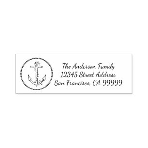 Circle Anchor - Self Inking Address Stamp