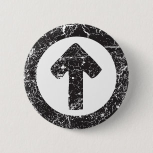 Circle Arrow 6 Cm Round Badge