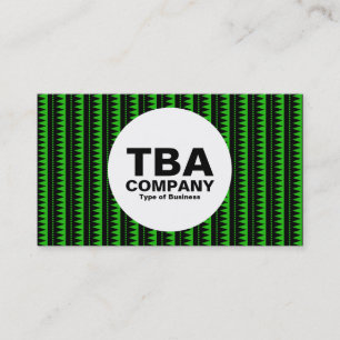 Circle - Aztec Pattern - Black on Green: 21bd11 Business Card