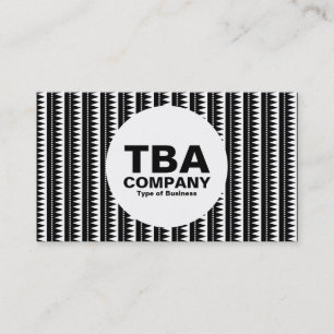 Circle - Aztec Pattern - Black on White Business Card