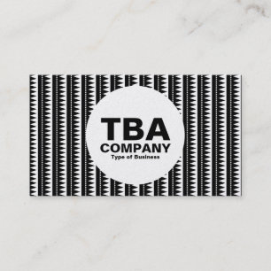 Circle - Aztec Pattern - Black on White (Platinum) Business Card