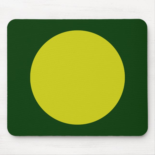 Circle - Banana and Dark Green Mouse Pad (Front)