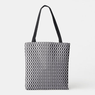 Circle Black Tote Bag