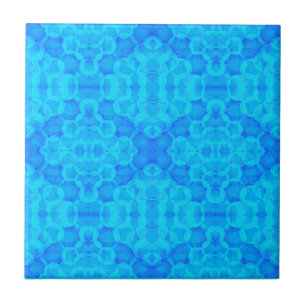 Circle Blobs Ocean Blue Water Tones Tile