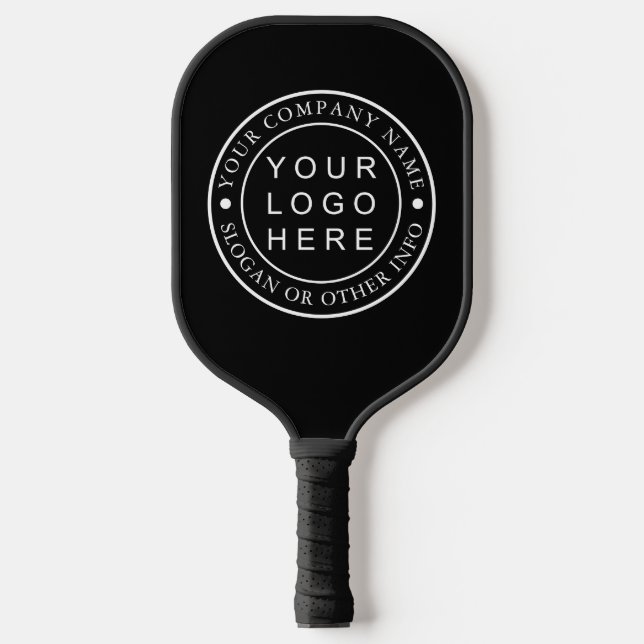 Circle Business Company Logo Black  Pickleball Paddle (Front)