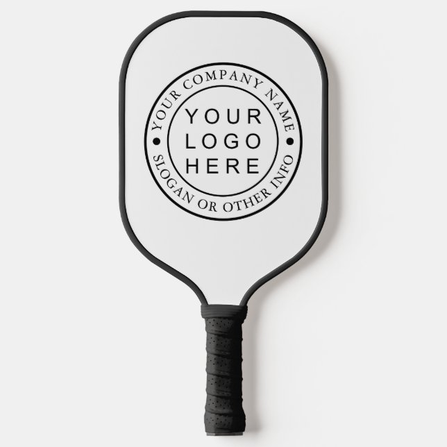 Circle Business Company Logo Black & White  Pickleball Paddle (Front)