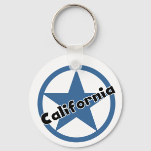 Circle California Key Ring