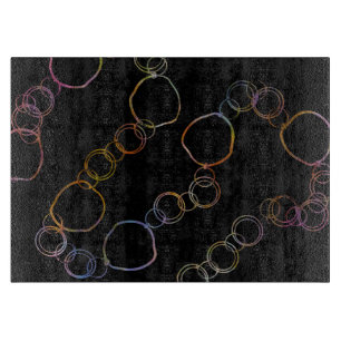 Circle Chain Rainbow Cutting Board