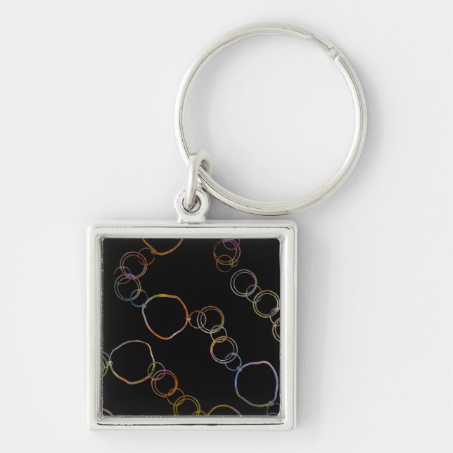 Circle Chain Rainbow Key Ring (Front)