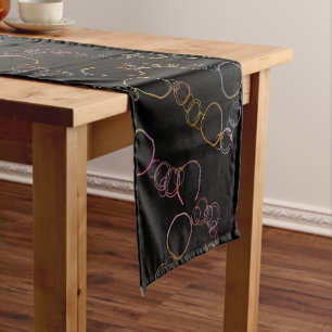 Circle Chain Rainbow Short Table Runner