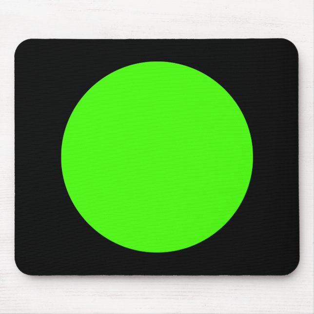 Circle - Chartreuse and Black Mouse Pad (Front)