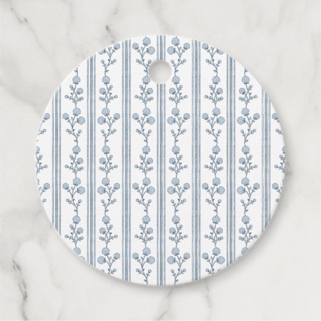 Circle Coastal Favour Party Gift Tags  (Front)