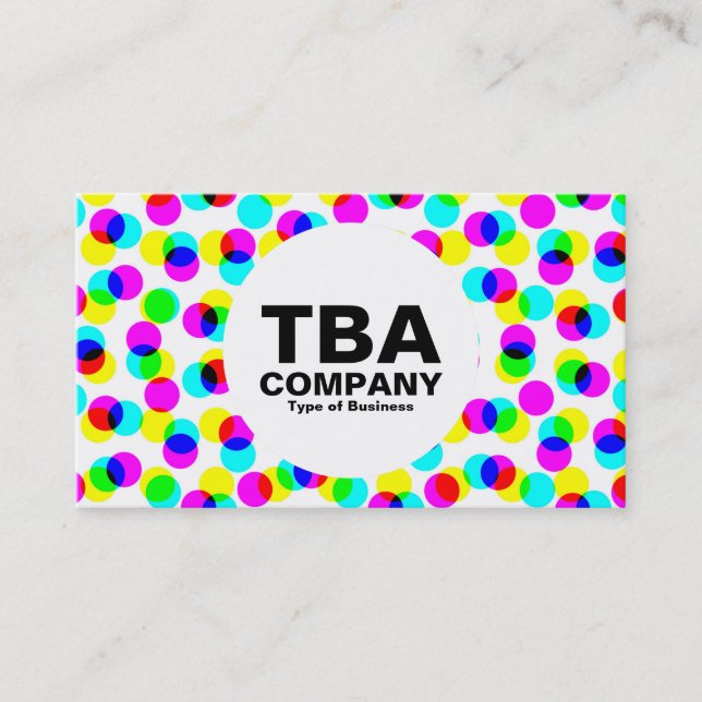 Circle - Colour Halftone Pattern Business Card (Front)