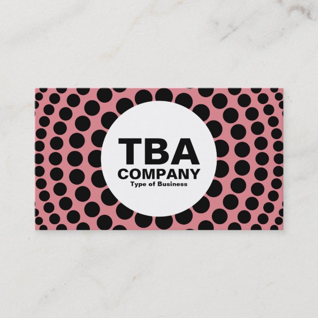 Circle - Concentric Spots - Pink e3868f Business Card (Front)