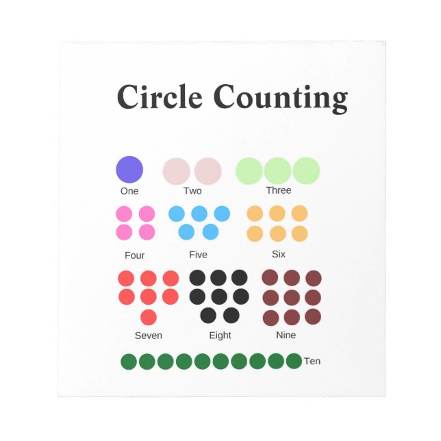 Circle countingschool teacher kids chart editable  notepad (Front)