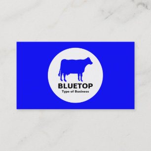 Circle - Cow - Black Business Card