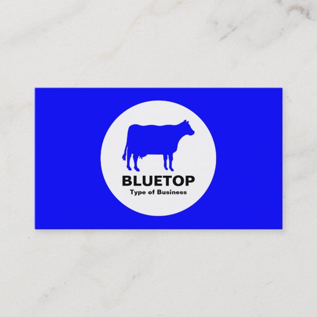 Circle - Cow - Black Business Card (Front)