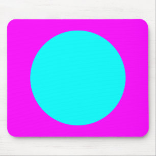 Circle - Cyan and Magenta Mouse Pad