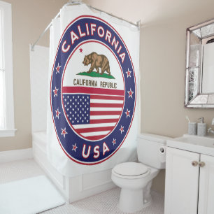 circle design, shower curtain