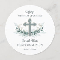CIRCLE Dinner Plate Thank You Card Baptism