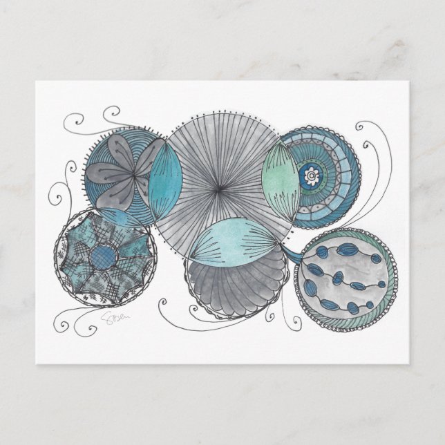 Circle Doodle Postcard (Front)