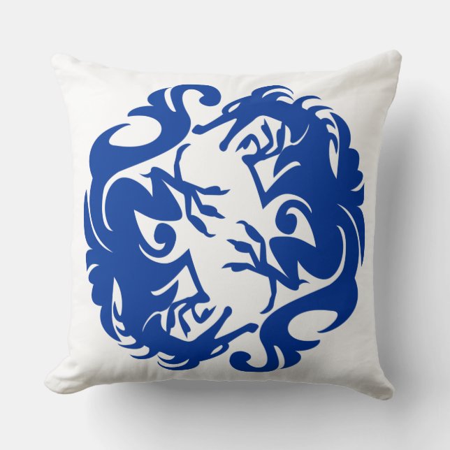 circle dragons pillow  (Front)