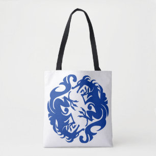circle dragons tote bag