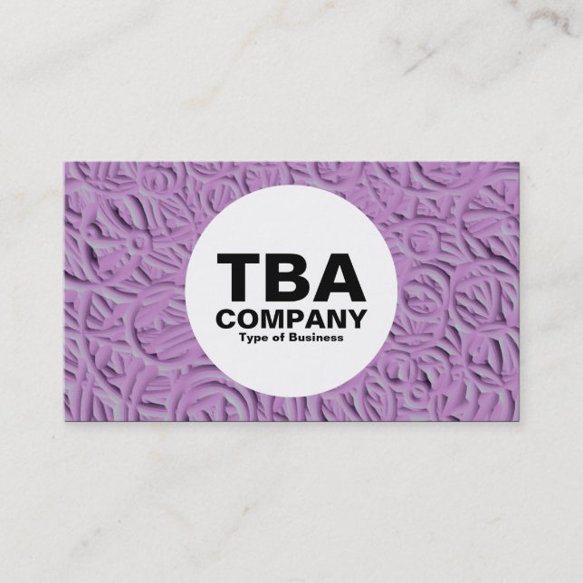 Circle - Embossed Rings 02 Business Card (Front)