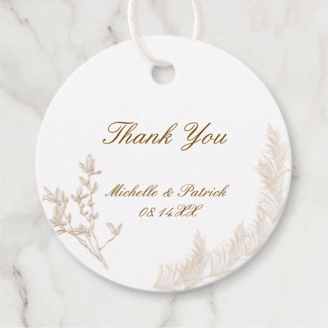 Circle Favour Tags (Front)