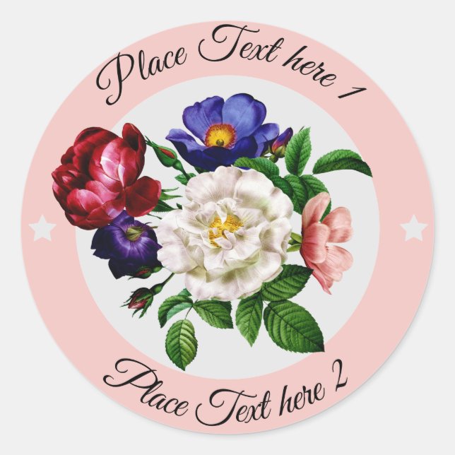 Circle Flower 11 Classic Round Sticker (Front)