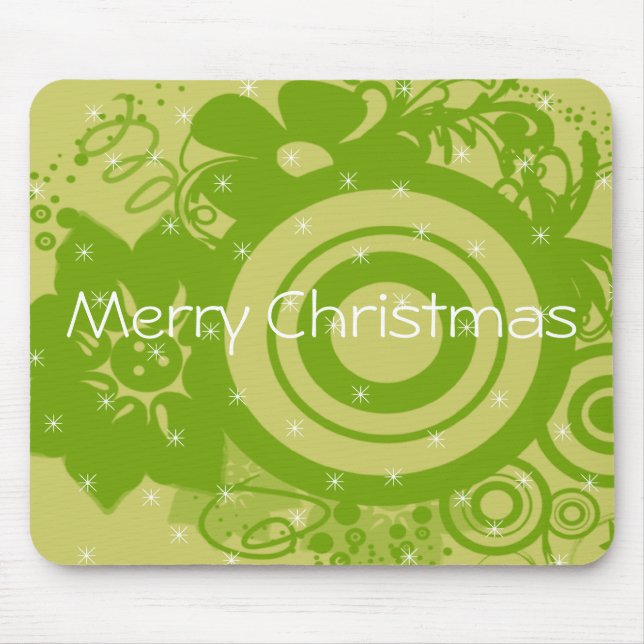 Circle Flowers Swirly - Customised Mouse Pad (Front)