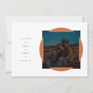 Circle Frame Save the Date card