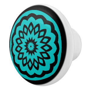 Circle Games: Joyful Blue Ceramic Knob