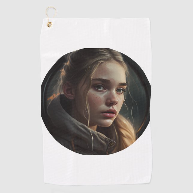 Circle girl golf towel (Front)