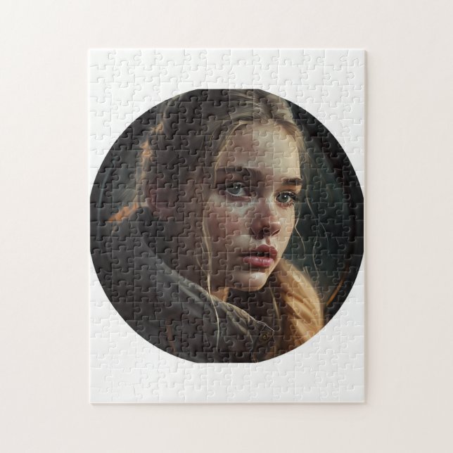 Circle girl jigsaw puzzle (Vertical)