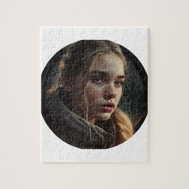 Circle girl jigsaw puzzle (Vertical)