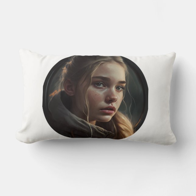 Circle girl lumbar cushion (Front)