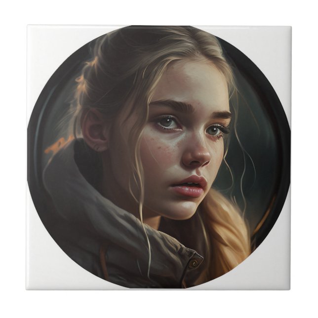 Circle girl tile (Front)