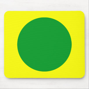 Circle - Grass Green and Yellow Mouse Pad